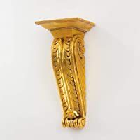 Rococo Ménsula Jones XL Tallada en Madera y acabada en Oro Envejecido de 50cm